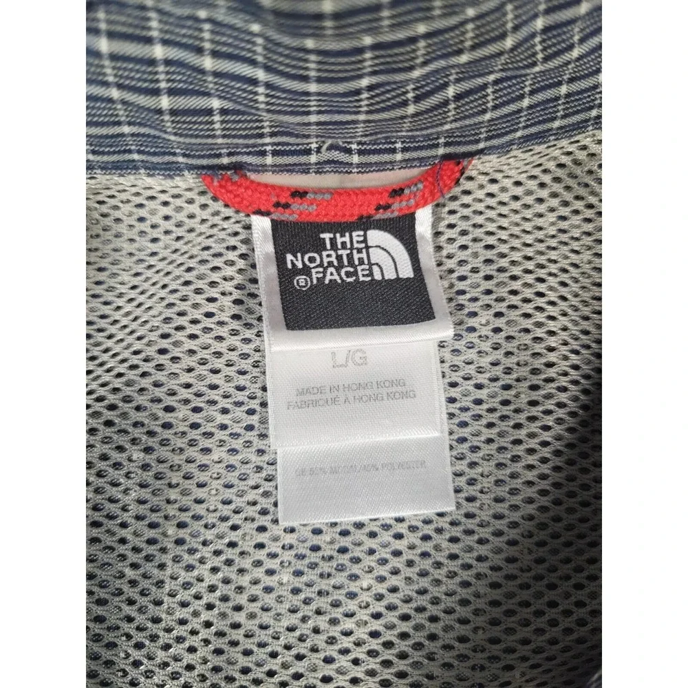 The North Face Shirt Mens Large‎ Blue Check Plaid Button Up Short Sleeve Casual